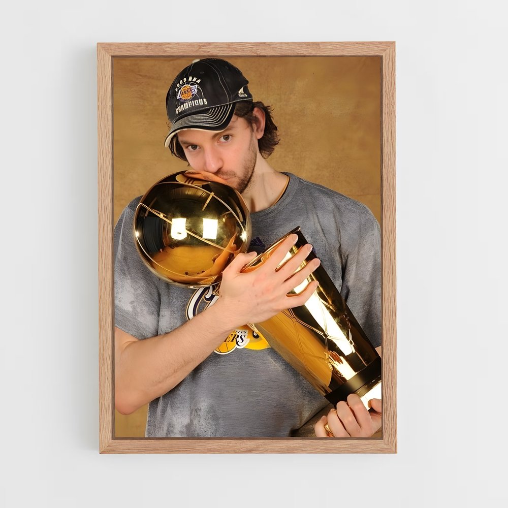 Poster Pau gasol casquette – affiche Basketball (vue 4)